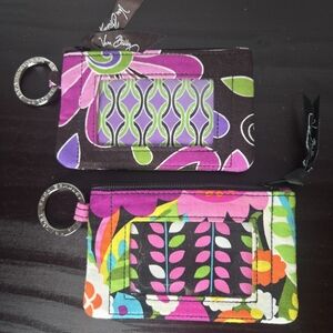 Vera Bradley Bundle Of Colorful Floral ID Keychain Wallets